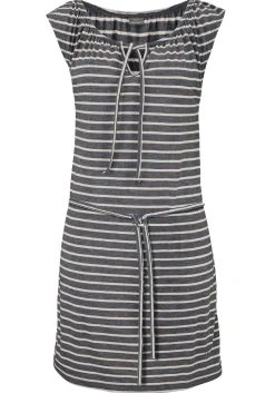 Kleider|Venice Beach Jerseykleid anthrazit-weiß-gestreift