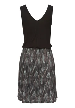Kleider|Vivance Jerseykleid grün-schwarzbedruckt