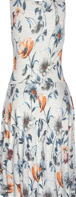 Strandkleider|Kleider|Vivance Jerseykleid grau-meliert-bedruckt