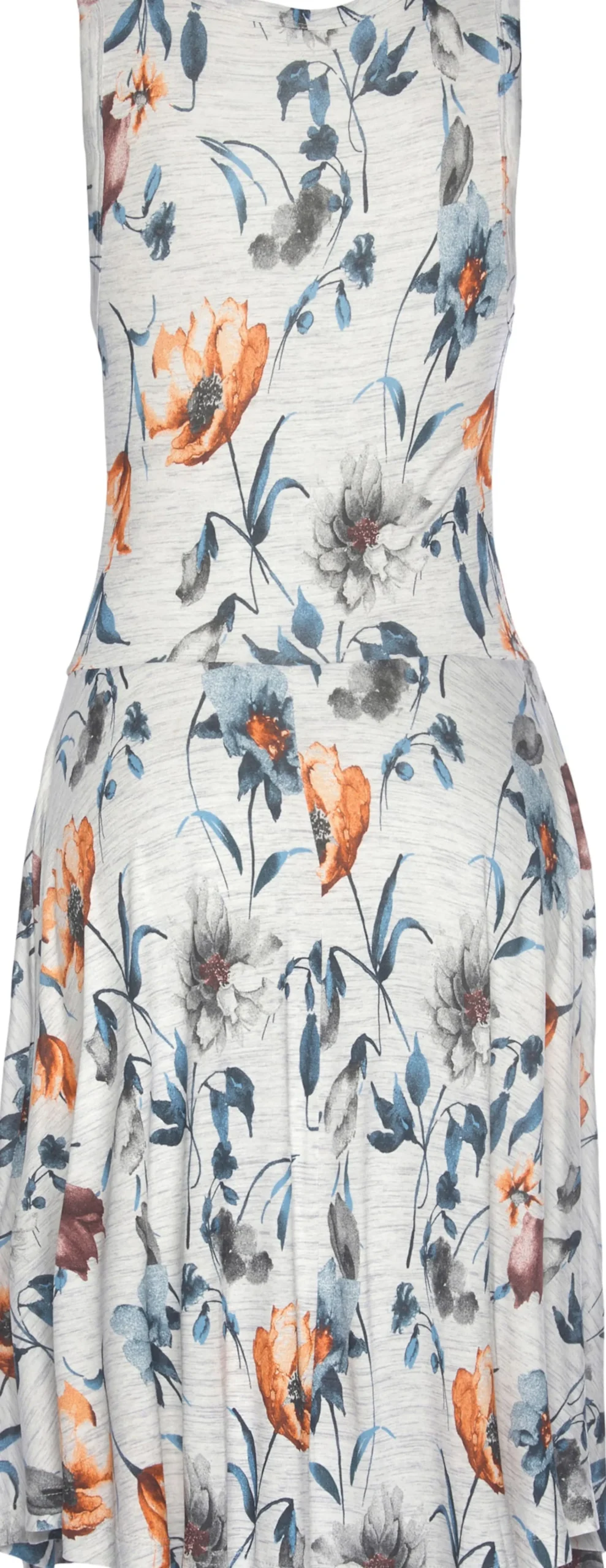 Strandkleider|Kleider|Vivance Jerseykleid grau-meliert-bedruckt