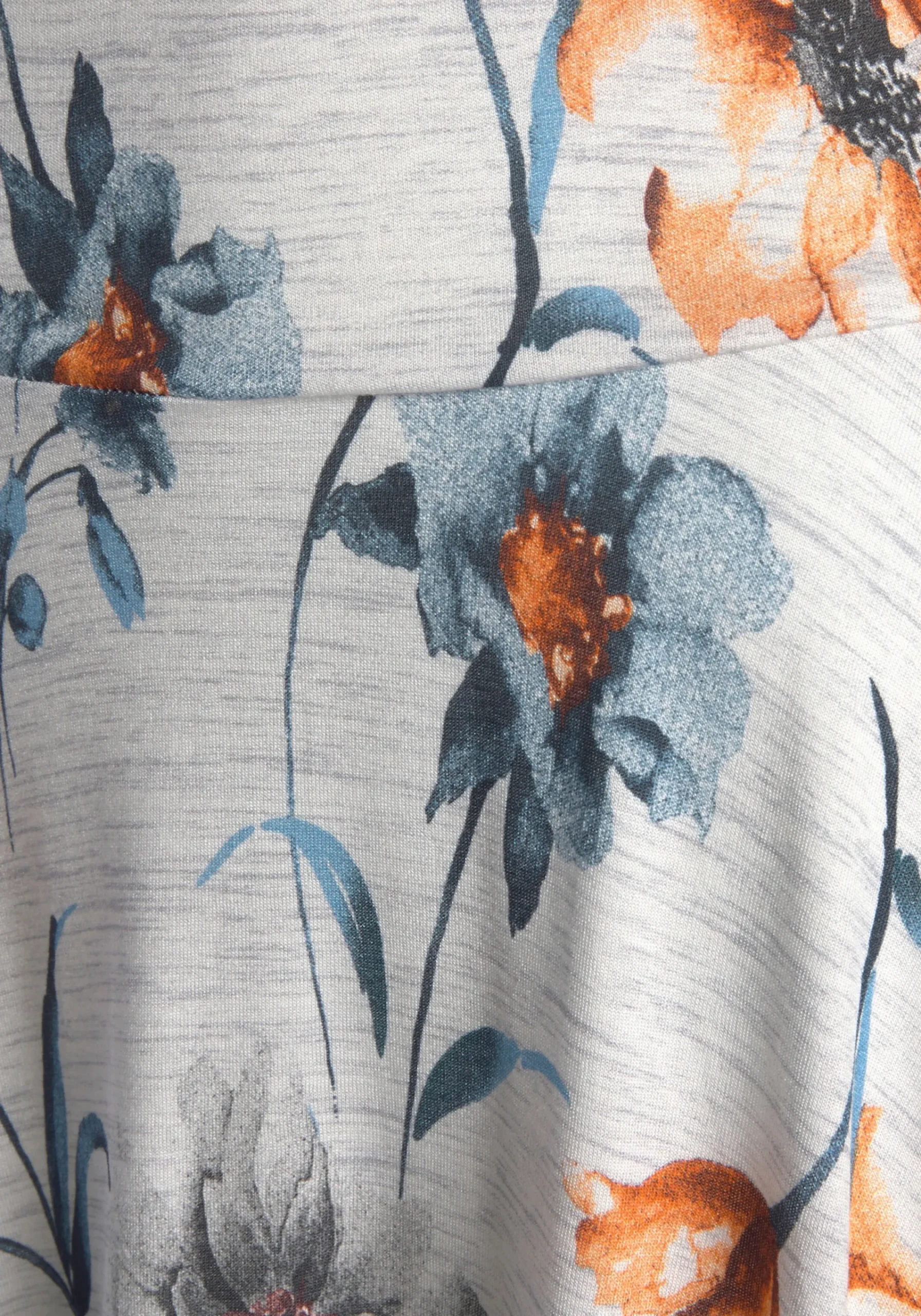 Strandkleider|Kleider|Vivance Jerseykleid grau-meliert-bedruckt