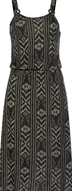 Strandkleider|LASCANA Jerseykleid schwarz-creme-bedruckt