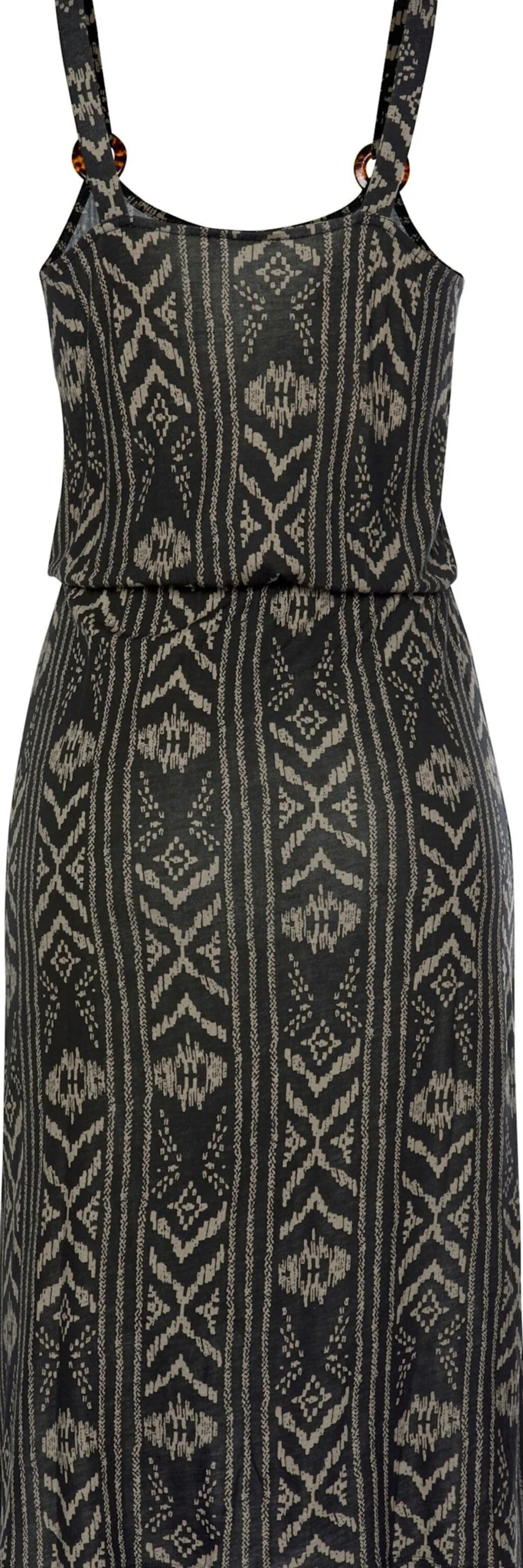 Strandkleider|LASCANA Jerseykleid schwarz-creme-bedruckt