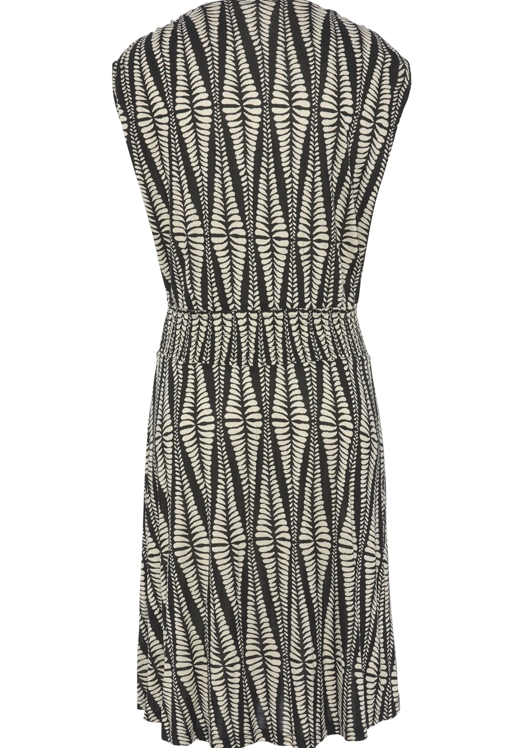 Strandkleider|LASCANA Jerseykleid schwarz-sandbedruckt
