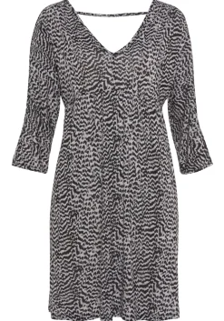 Kleider|Vivance Jerseykleid schwarz-weißbedruckt