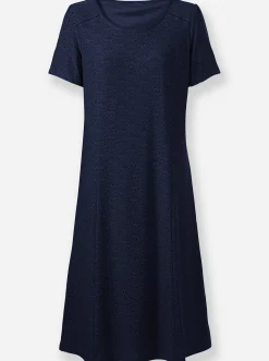 Kleider| Jerseykleid blickdicht gefüttert marine