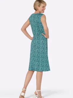 Kleider| Jerseykleid im Doppelpack türkis-bedruckt+marine