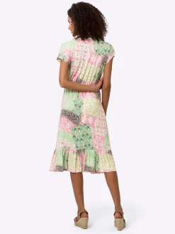 Kleider|heine Jerseykleid in Schlupfform rosé-jade-bedruckt
