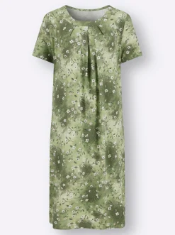 Kleider| Jerseykleid mit Nahttaschen, bedruckt khaki-bedruckt