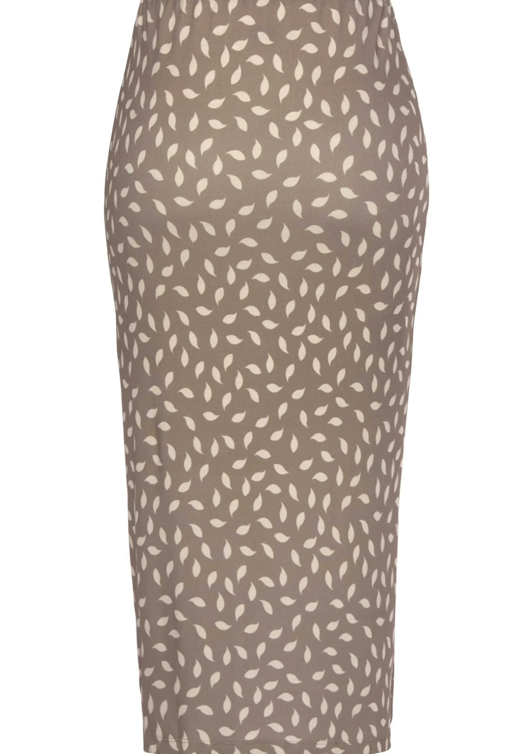 Strandmode|Vivance Jerseyrock taupe-cremebedruckt