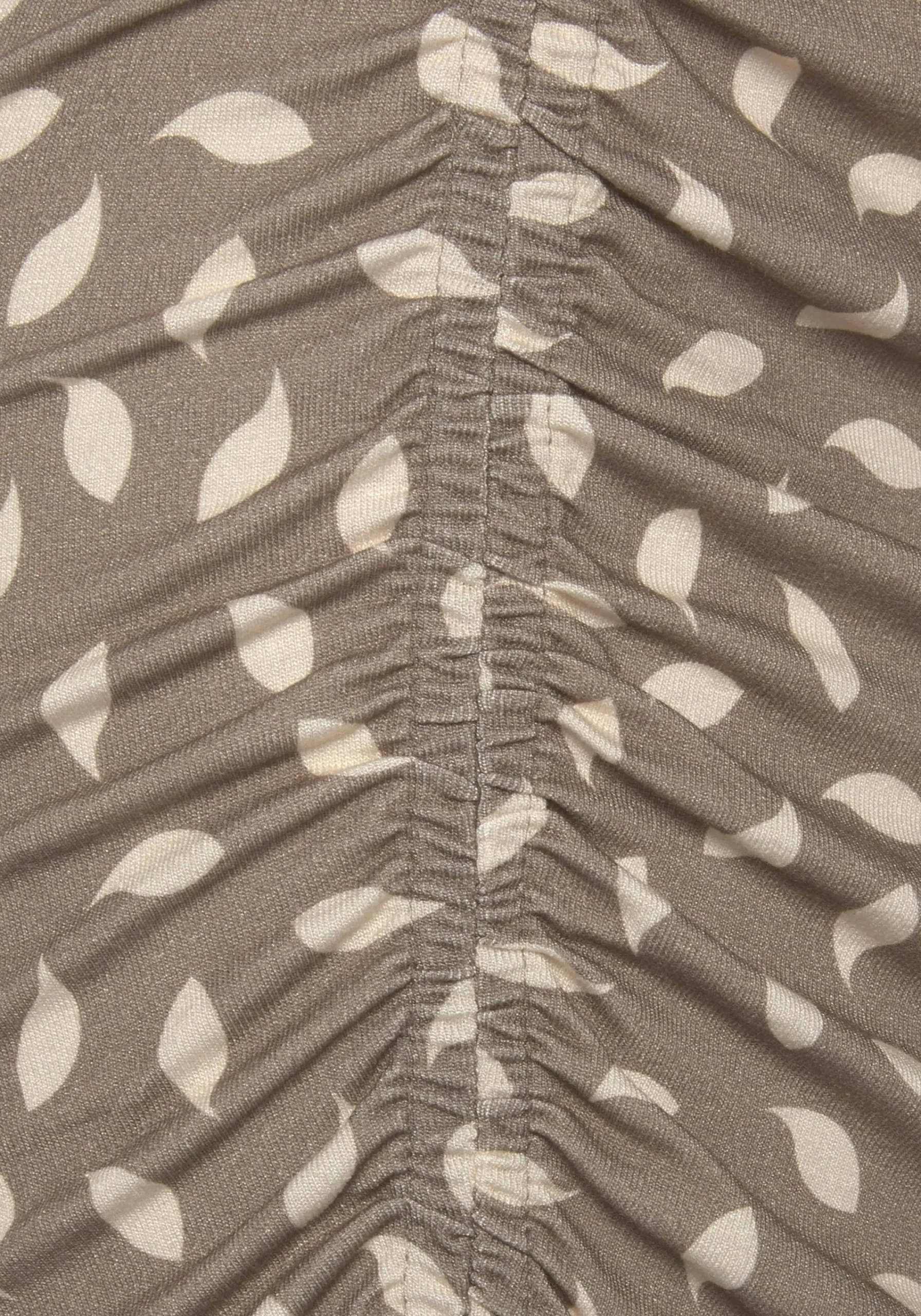 Strandmode|Vivance Jerseyrock taupe-cremebedruckt