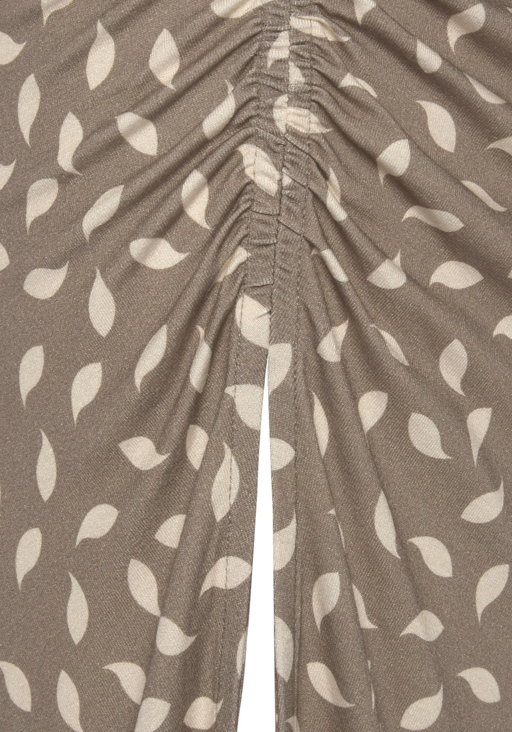 Strandmode|Vivance Jerseyrock taupe-cremebedruckt