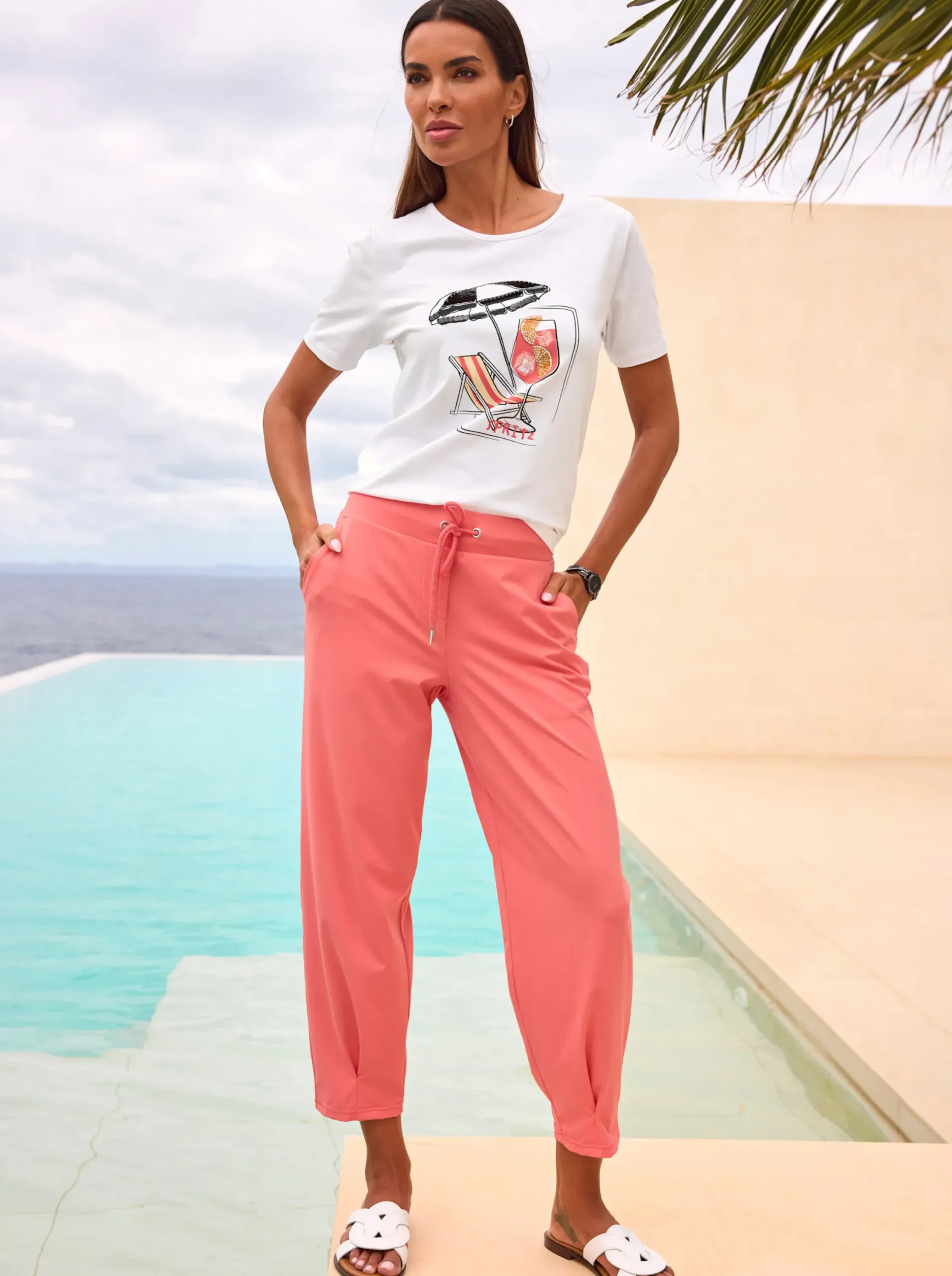 Hosen|heine Jogg Pants mit Dehnbund koralle