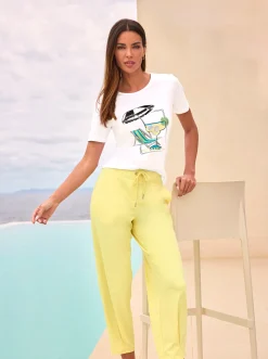 Homewear|Homewear|heine Jogg Pants mit Dehnbund zitrone