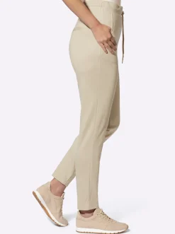 Hosen|heine Jogg Pants mit erhöhtem Dehnbund sand
