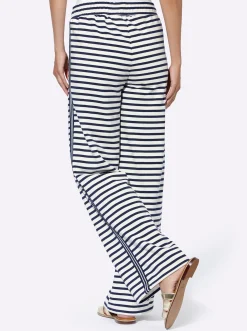 Hosen|heine Jogg Pants mit Gallonstreifen champagner-marine-geringelt