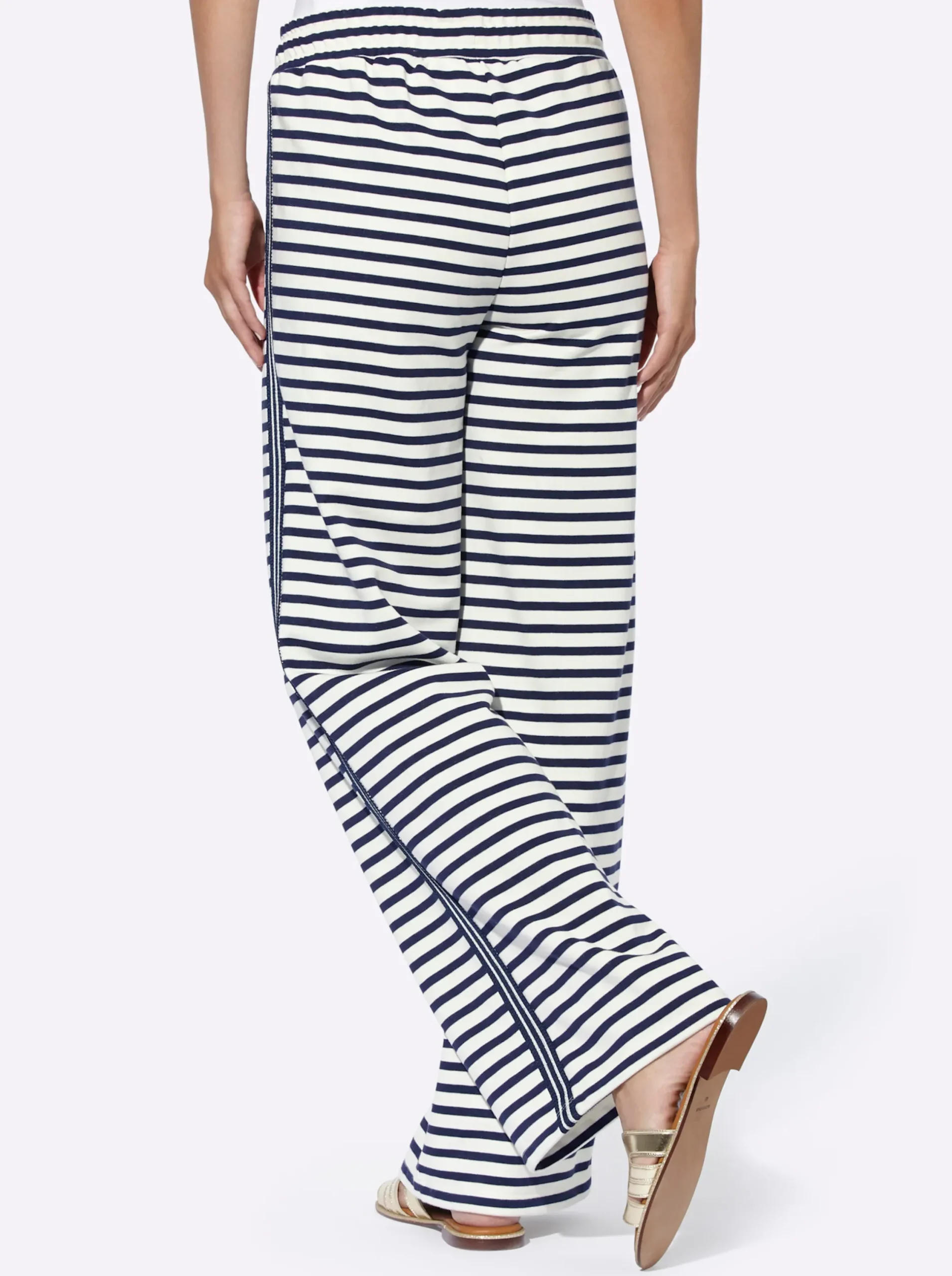Hosen|heine Jogg Pants mit Gallonstreifen champagner-marine-geringelt