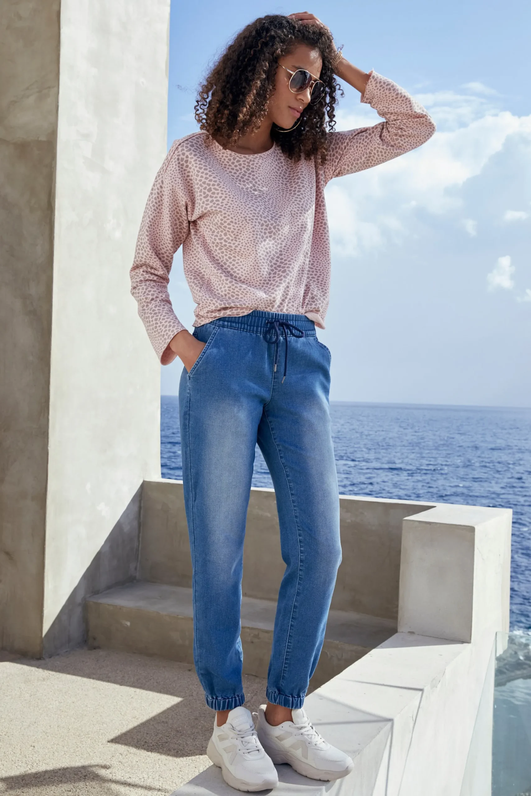 Hosen|H.I.S Jogger Pants blau-washed