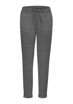 Strandmode|Vivance Jogger Pants schwarz-cremegemustert