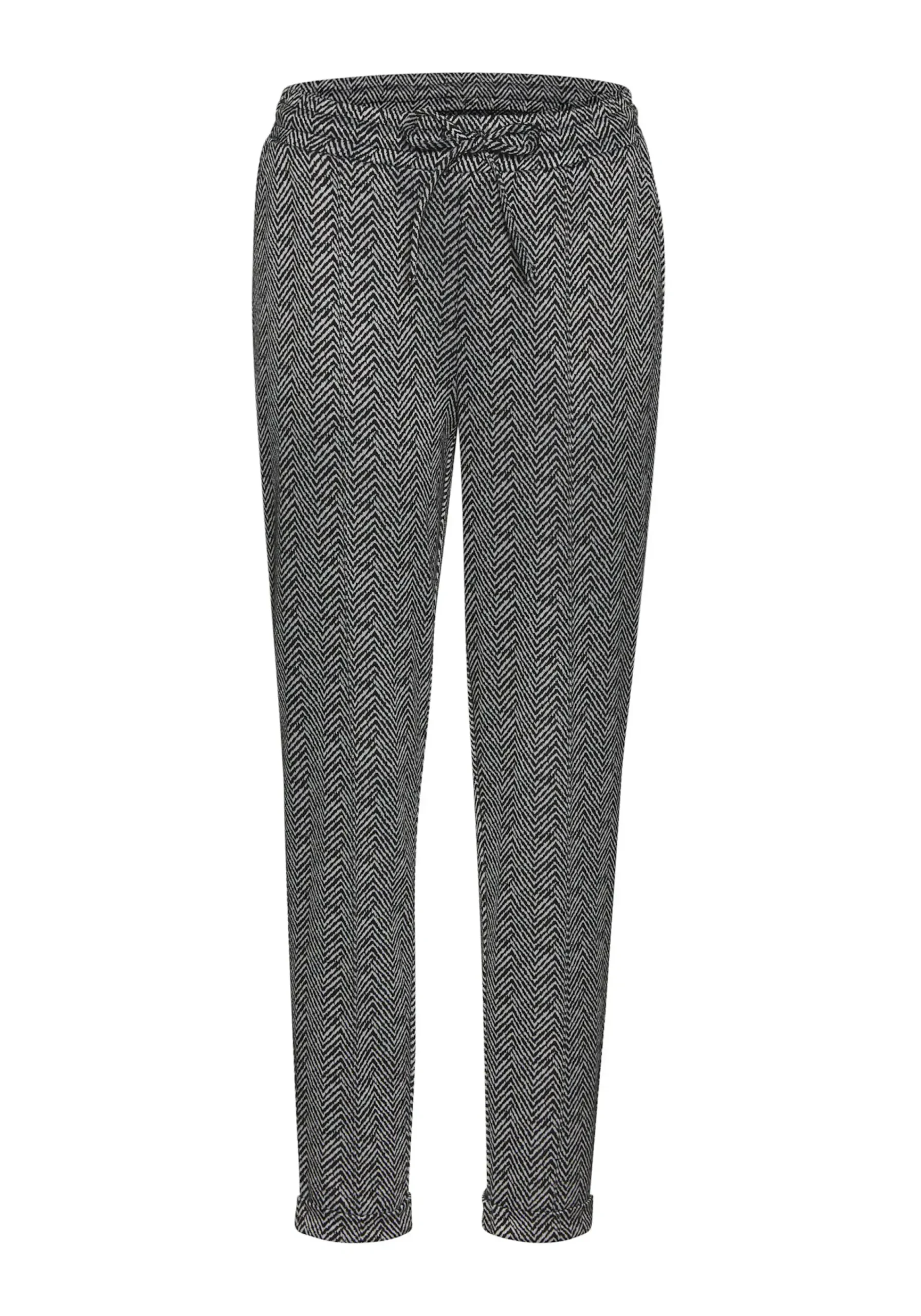 Strandmode|Vivance Jogger Pants schwarz-cremegemustert