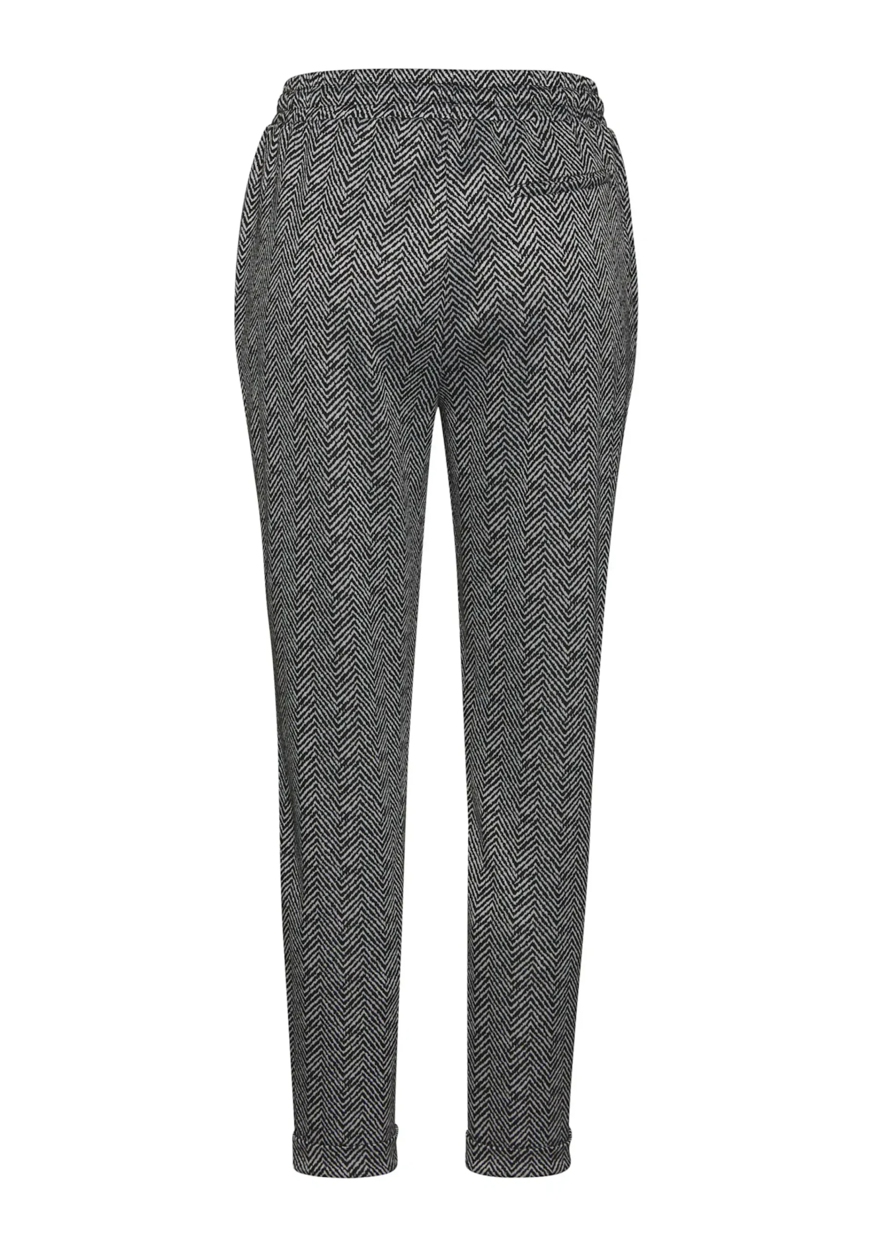 Strandmode|Vivance Jogger Pants schwarz-cremegemustert