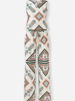 Overalls|heine Jumpsuit champagner-salbei-bedruckt