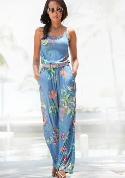 Strandmode|Buffalo Jumpsuit blaubedruckt