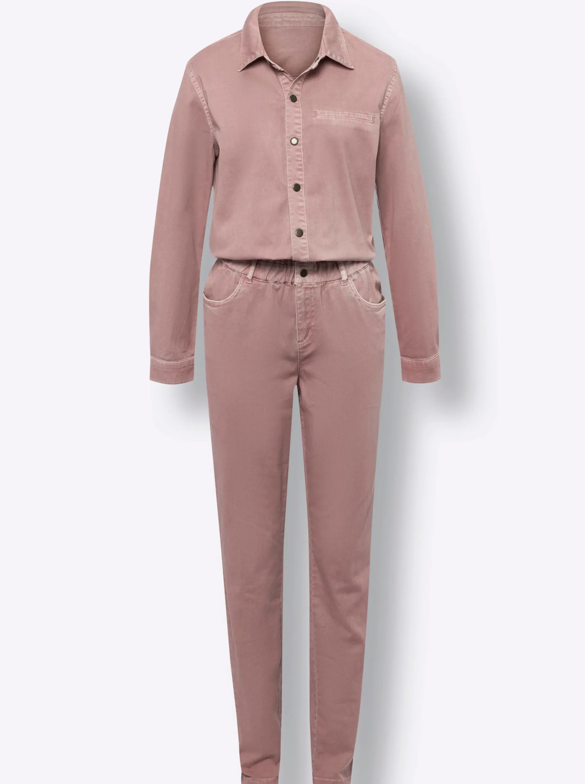 Overalls|heine Jumpsuit mit Druckknopfleiste hortensie
