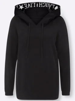 Pullover|heine Kapuzenpullover schwarz