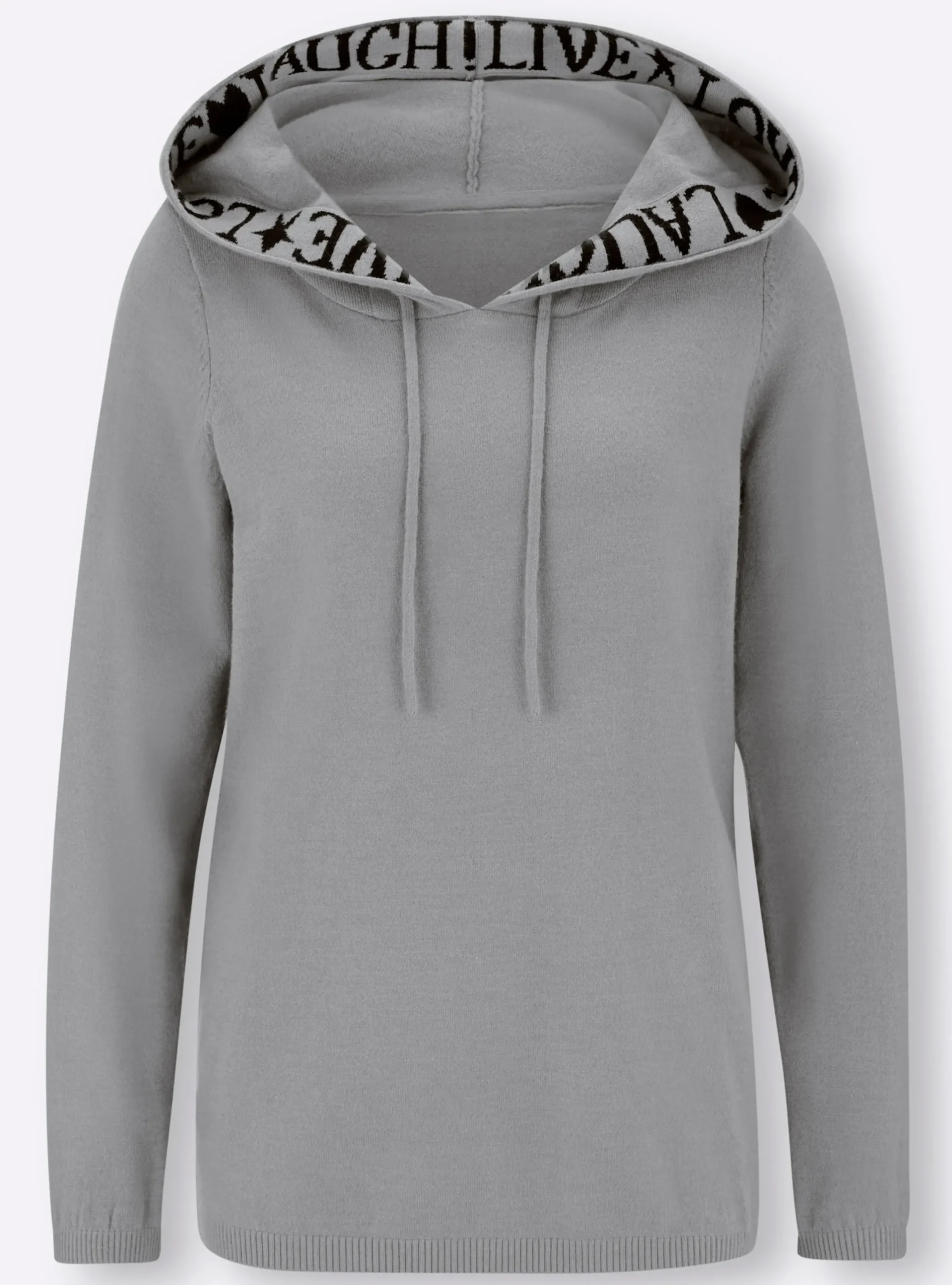 Pullover|heine Kapuzenpullover steingrau-meliert