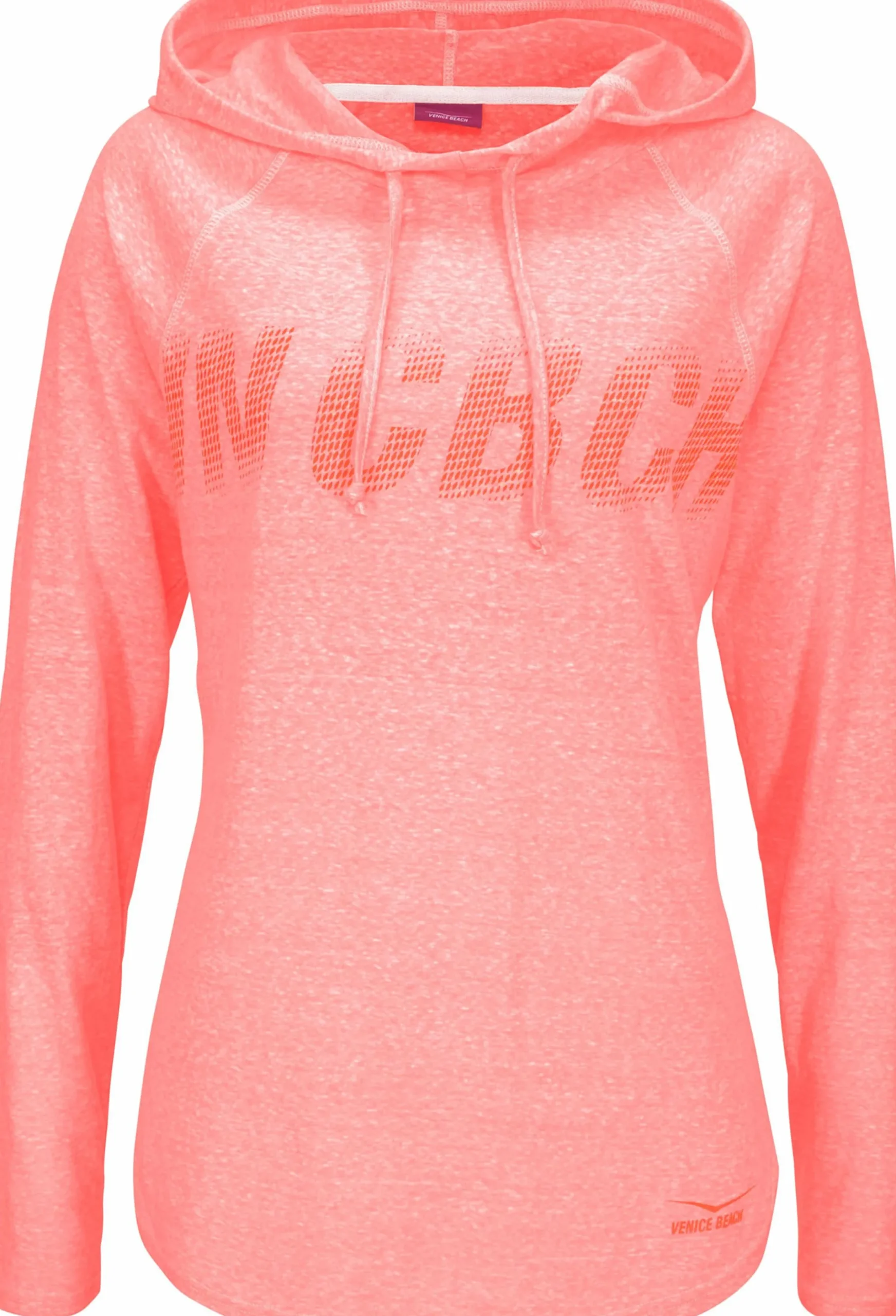 Shirts|Venice Beach Kapuzenshirt koralle-meliert