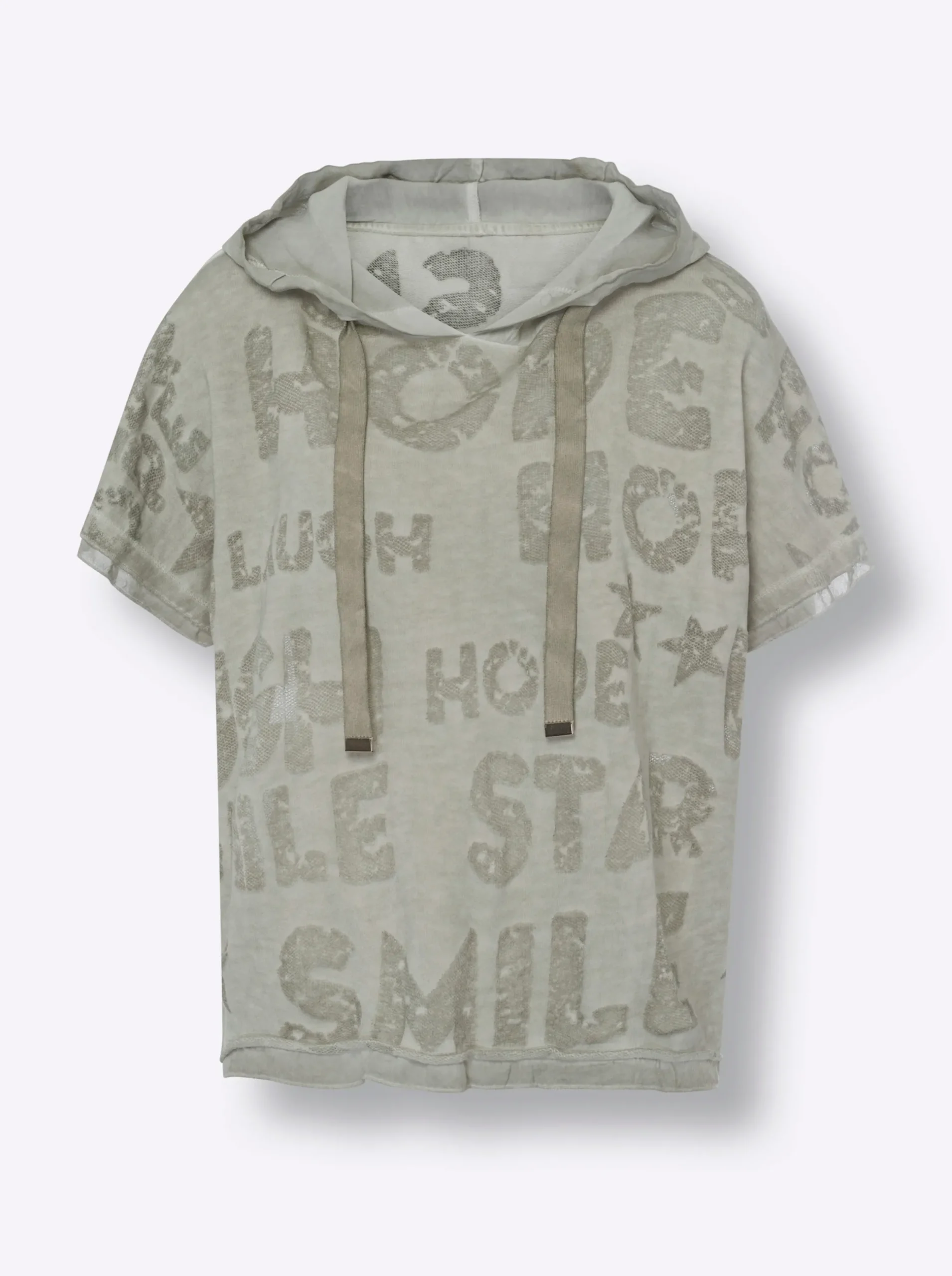 Shirts|heine Kapuzenshirt mit Oil-dyed-Waschung khaki
