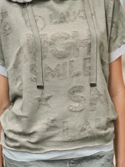 Shirts|heine Kapuzenshirt mit Oil-dyed-Waschung khaki