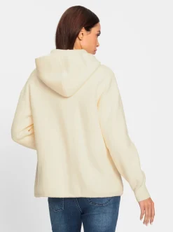 Strickjacken|heine Kapuzenstrickjacke mit Schmuckknöpfen champagner