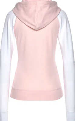 Homewear|Homewear| Kapuzensweatjacke rosa-weiß