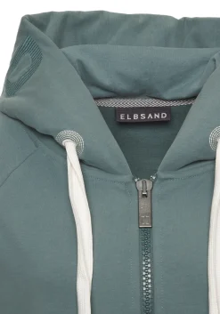 Homewear|Elbsand Kapuzensweatjacke petrol