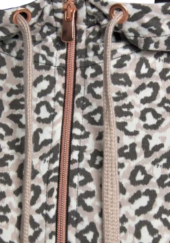Homewear|Homewear|LASCANA Kapuzensweatjacke beige-schwarz