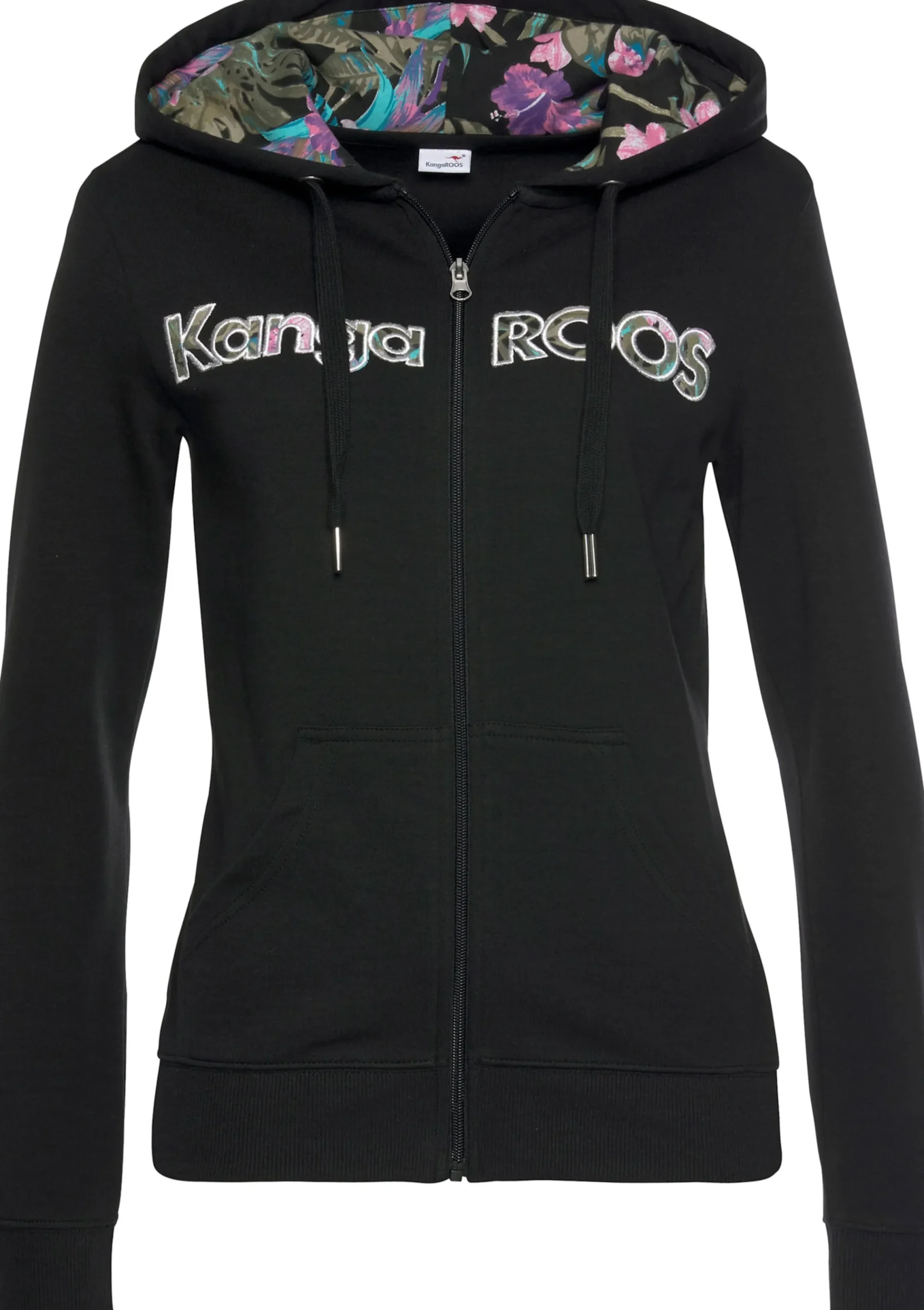 Homewear|Jacken|KangaROOS Kapuzensweatjacke schwarz