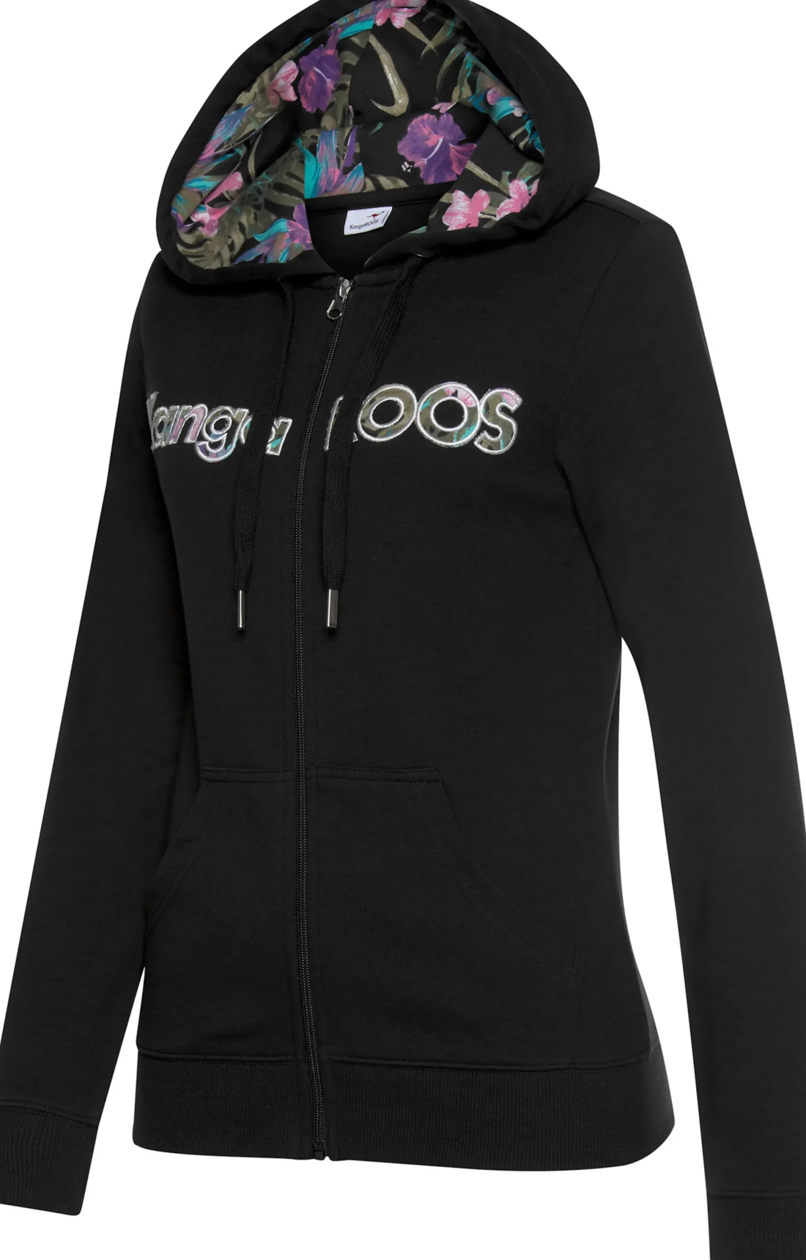 Homewear|Jacken|KangaROOS Kapuzensweatjacke schwarz