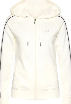 Shirts|H.I.S Kapuzensweatjacke ecru