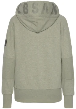 Strandmode|Elbsand Kapuzensweatjacke grünmeliert