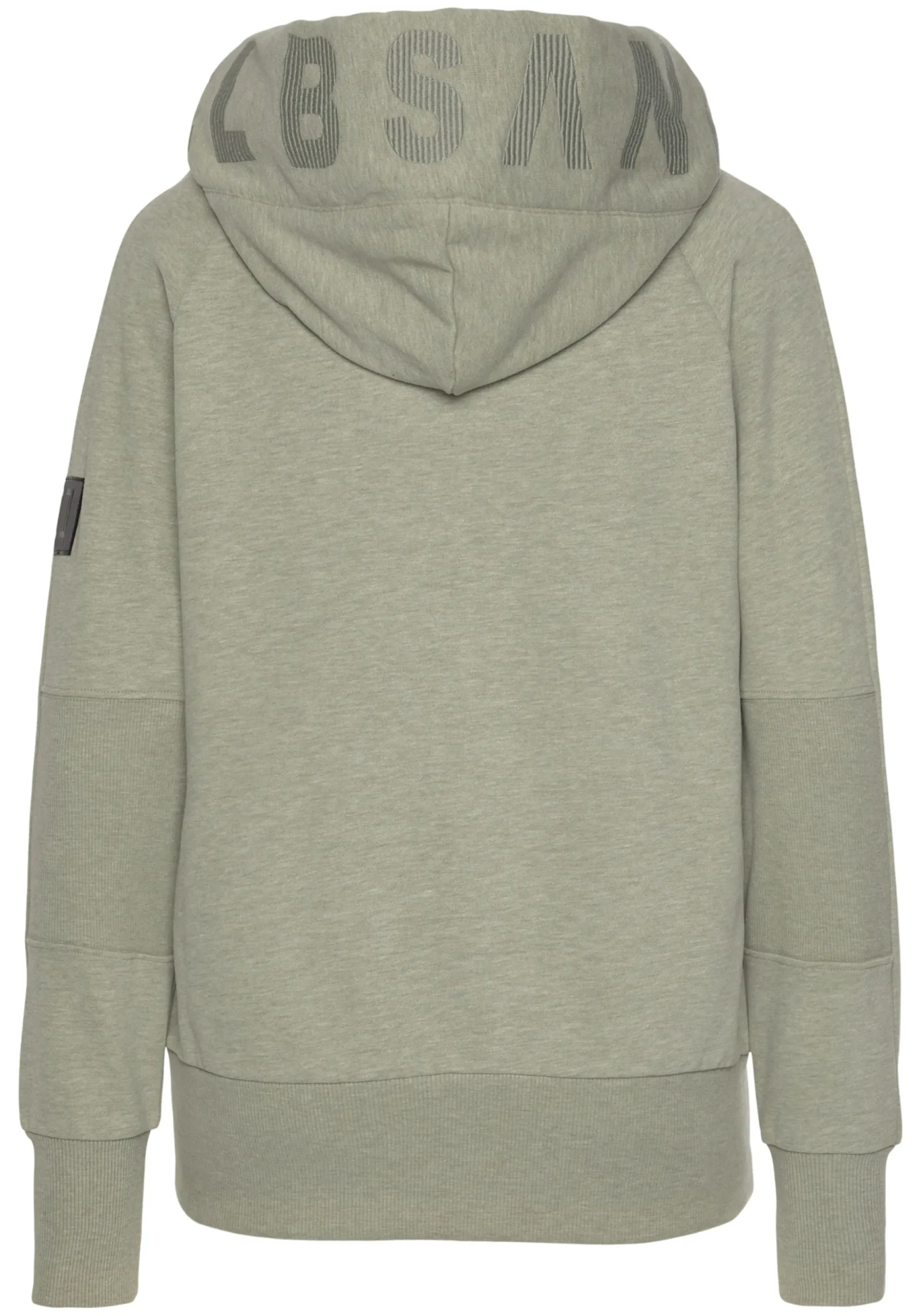 Strandmode|Elbsand Kapuzensweatjacke grünmeliert