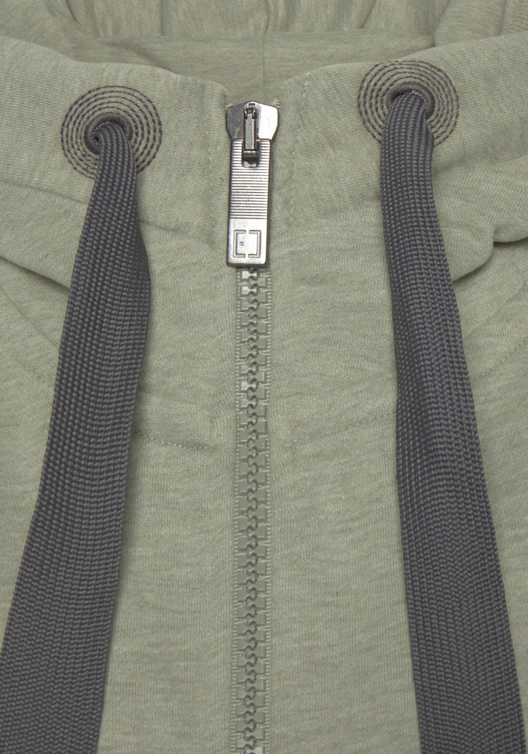 Strandmode|Elbsand Kapuzensweatjacke grünmeliert