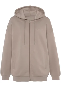 Homewear|Shirts|LASCANA Kapuzensweatjacke taupe