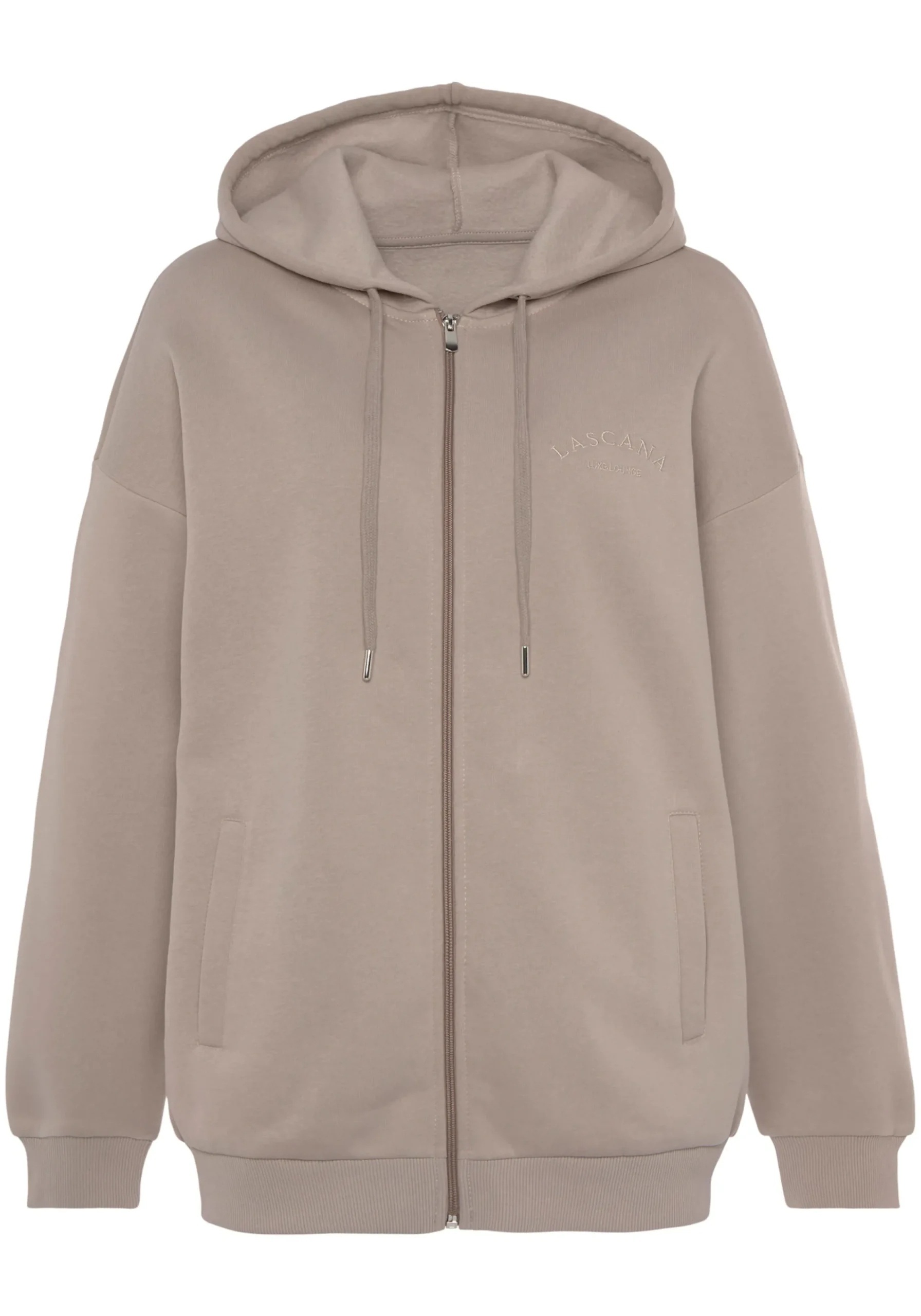 Homewear|Shirts|LASCANA Kapuzensweatjacke taupe