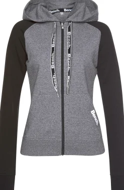 Homewear|Homewear| Kapuzensweatjacke schwarz-dunkelgrau