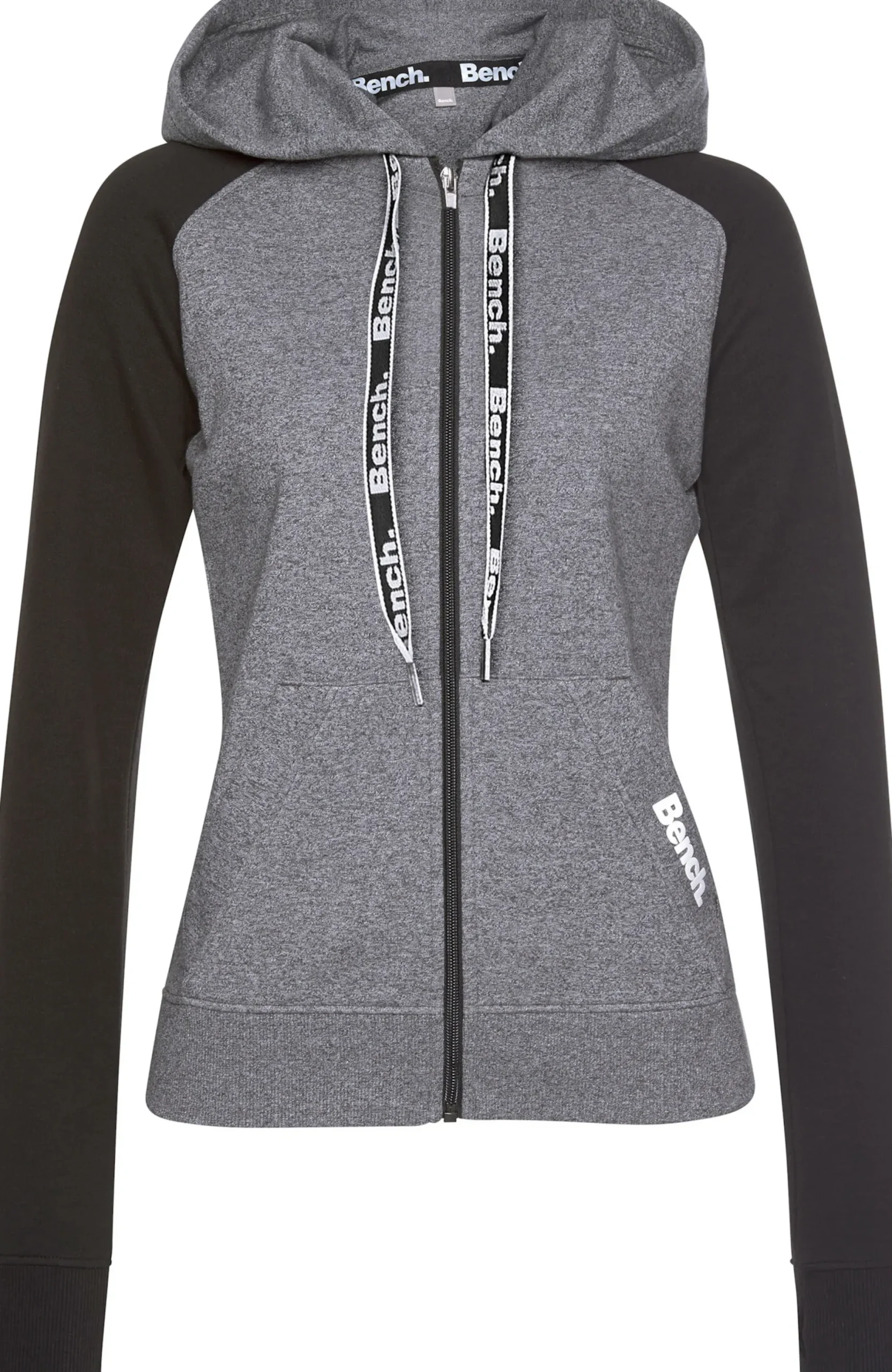 Homewear|Homewear| Kapuzensweatjacke schwarz-dunkelgrau
