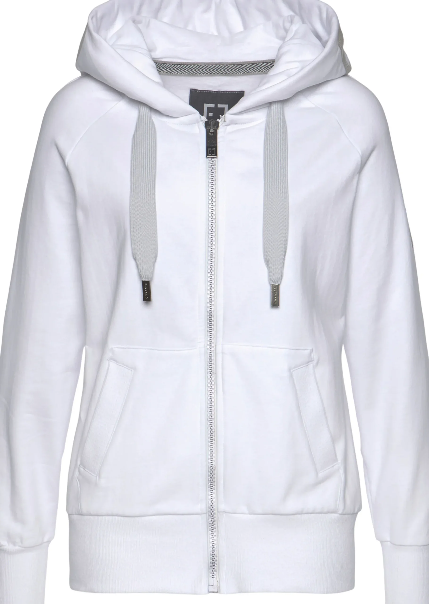Jacken|Elbsand Kapuzensweatjacke weiß