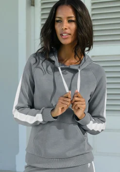 Pullover|Shirts| Kapuzensweatshirt stone-weiß