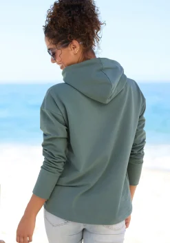 Pullover|Shirts|Elbsand Kapuzensweatshirt petrol
